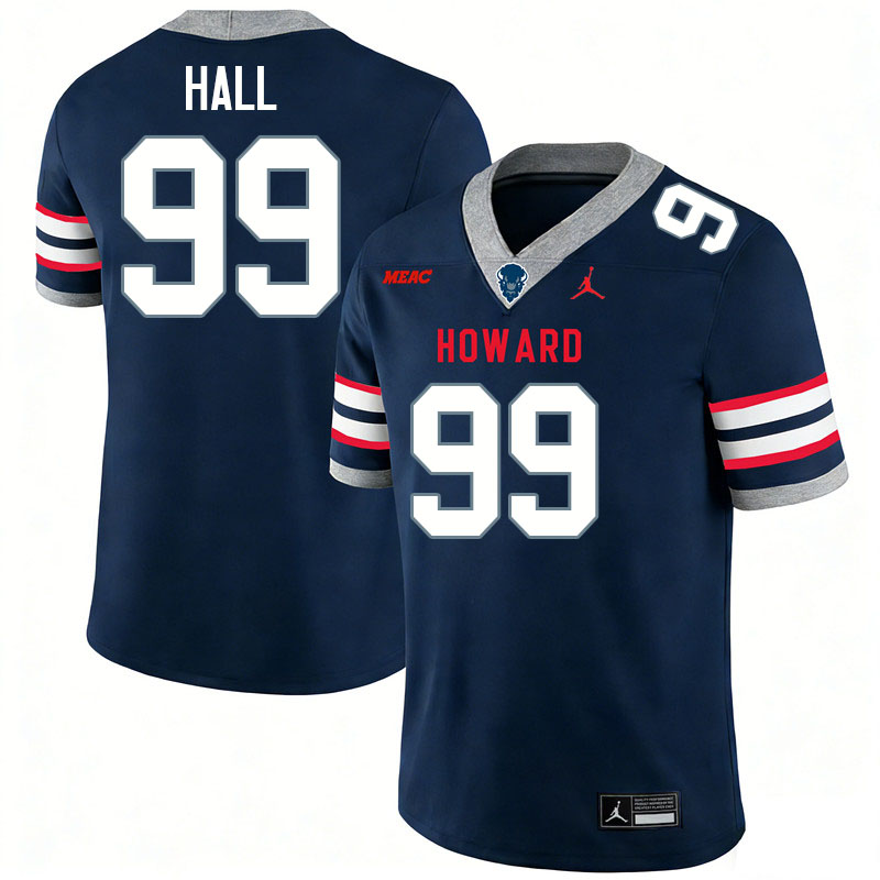 Howard Bison #99 Bryce Hall College Football Jerseys,Uniforms Stitched-Navy